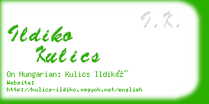 ildiko kulics business card